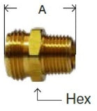 Midland Metal 30-058 30058 Brass 3/4" Garden Hose GHT X 1/2" NPT Straight Adapter Fitting Seafit 22325781 1916923