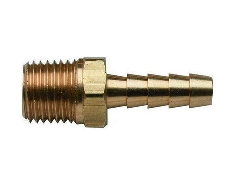 Moeller 033401-10 07201 Brass 1/4" Hose Barb X 1/4" NPT Male Straight Adapter Fuel Fitting