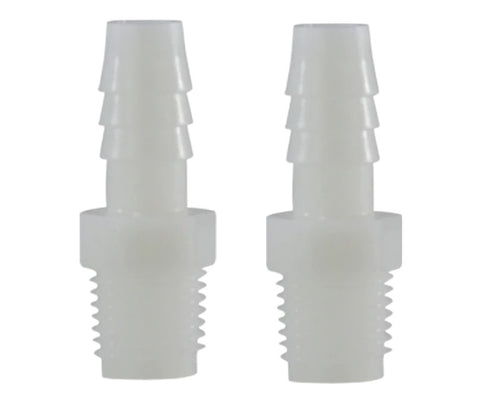 Midland Metal 33-005W 33005W Nylon 1/4" Hose Barb X 1/4" NPT Male Straight Adapter Fitting SeaFit 4741260 2-Pack