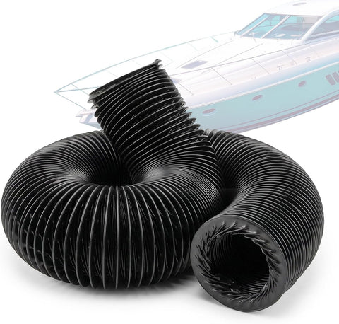 MPI 402-3000 Boat Marine Black 3” Vinyl Vent Bilge Blower Duct Hose By the Foot