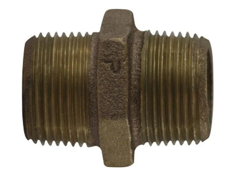 Midland Metal 44-727 44727 Boat Marine Bronze 1-1/2" NPT Male Pipe Fitting Plumbing Hex Nipple Seafit 22326573