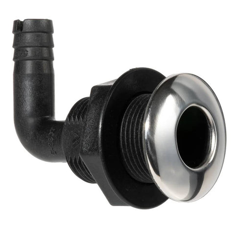 Whitecap S-3807 Marine Stainless Steel / Nylon 5/8” X 90° Mushroom Head Thru-Hull Fitting