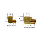 Midland Metal 28-158 28158 Brass 3/8" NPT Female X 3/8" NPT Male 90° Street Elbow Pipe Fitting West Marine 13854815