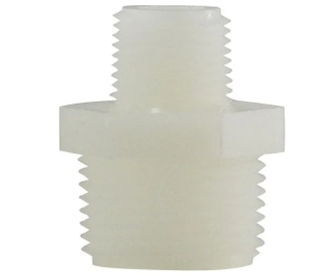 Midland Metal 28-625W 28625W Nylon 3/4" NPT X 1/2" NPT Male Pipe Fitting Plumbing Reducing Hex Nipple SeaFit 4497350