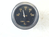 Stewart Warner 82114 311HF 826544 Vintage Marine Chrome Deluxe 240°F Water Temperature Gauge