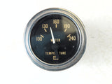 Stewart Warner 82114 311HF 826544 Vintage Marine Chrome Deluxe 240°F Water Temperature Gauge