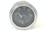 Stewart Warner 82114 311HF 826544 Vintage Marine Chrome Deluxe 240°F Water Temperature Gauge