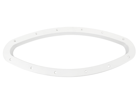 Bomar 616 Marine Fixed Elliptical Portlight Window 7-3/8" X 17-3/8" Interior Trim Ring ONLY