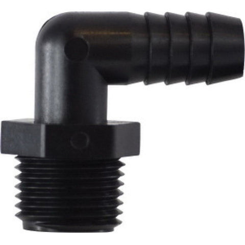 Midland Metal 33-462P 33462P Polypropylene 1-1/2" Hose Barb X 1-1/4" NPT Male 90° Reducing Elbow Fitting