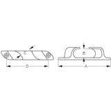 Sea Dog 060040-1 Boat Marine 316 Stainless Steel 4-3/4" Skene Bow Chock Set