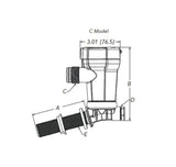 Rule 605C Boat Marine 1100 GPH C Series Angled Thru-Hull Livewell Bait Tank Pump