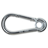 QMH 2450S-E-08 Marine 316 Stainless Steel 3-1/8" Spring Snap Hook Fixed Eyelet Carabiner