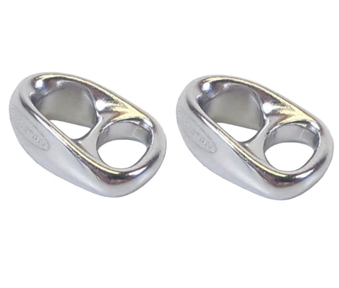 Ronstan RF8080 Silver Orbit Shock Block Boat Marine Sheaveless Pulley Ferrule 2-Pack