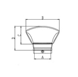 ABI CH4342 Boat Marine White Stainless Steel 3" Replacement Low Profile Cowl Vent