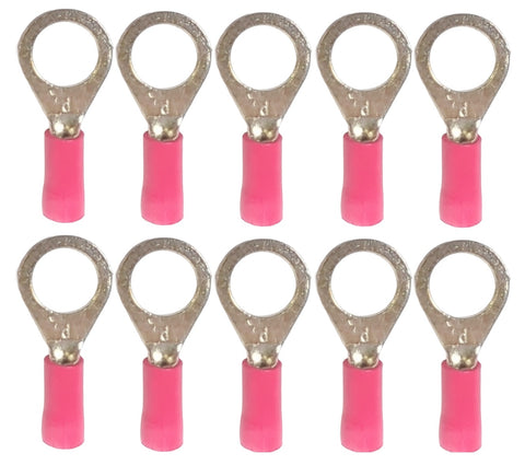Marine Grade Ring Terminal Electrical Connector 22-18 AWG Wire X #8 Stud KS Terminals RNYS1-4 10-Pack