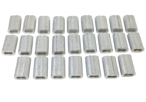Suncor A0751-0005 Marine Grade Aluminum 3/16"-5.0mm Wire Rope Swage Sleeve 25-Pack