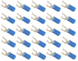 Marine Grade Nylon Flanged Spade Electrical Connector 16-14 AWG Wire X #8 Stud KS Terminals FSVE2-4 25-Pack