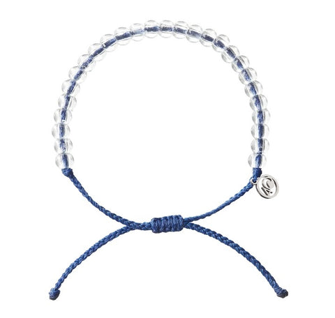 4Ocean Blue Unisex Adjustable 100% Recycled Signature Beaded Bracelet