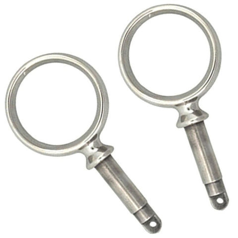West Marine 6820344 1152SA Heavy-Duty 316 Stainless Steel 2" Round Horn Oarlocks 2-Pack