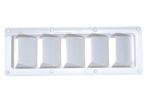 Sea Dog 337290 Boat Marine White ABS 4-3/4" X 13-1/4" 5-Louver Slotted Ventilator Vent West Marine 280800