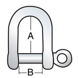Harken 072 Boat Sailboat Marine Stainless Steel 5mm (3/16") Stamped Shackle