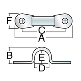 Harken 137 Boat Sailboat Marine Stainless Steel 38mm Eyestrap 2-Pack 137.Pair