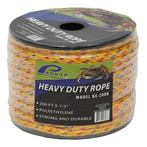 Promar NE-200B Heavy Duty 1/2" X 200' Polyethylene Crab / Lobster Pot Trap Rope