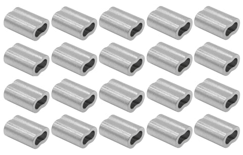 Suncor Z0753-0001 Boat Marine Rigging 1/16" (1.5mm) Zinc Plated Copper Swage Sleeve 20-Pack