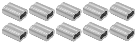 Suncor Z0753-0002 Boat Marine Rigging 3/32" (2.5mm) Zinc Plated Copper Swage Sleeve 10-Pack
