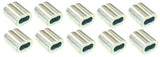 Suncor Z0753-0003 Boat Marine Rigging 1/8" (3.0mm) Zinc Plated Copper Swage Sleeve 10-Pack