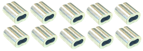 Suncor Z0753-0003 Boat Marine Rigging 1/8" (3.0mm) Zinc Plated Copper Swage Sleeve 10-Pack