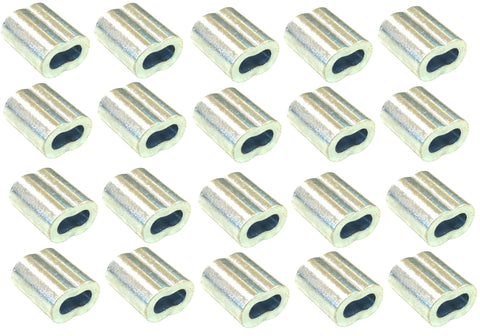 Suncor Z0753-0003 Boat Marine Rigging 1/8" (3.0mm) Zinc Plated Copper Swage Sleeve 20-Pack