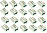 Suncor Z0753-0002 Boat Marine Rigging 3/32" (2.5mm) Zinc Plated Copper Swage Sleeve 20-Pack - Second Wind Sales