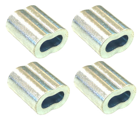Suncor Z0753-0001 Boat Marine Rigging 1/16" (1.5mm) Zinc Plated Copper Swage Sleeve 4-Pack - Second Wind Sales