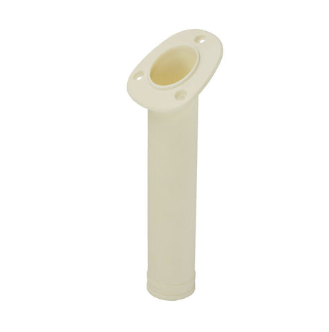 BlackTip 18076950 CDC-A17J02 White Marine Nylon Flush Mount 30° Fishing Rod Holder