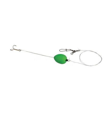BlackTip 20123345 BTMULETRIG-GRN Size 2/0 80lb Test Green Mullet Saltwater Fishing Rig