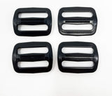ITW Nexus 105-0100 Nylon 1" Webbing Buckle Strap Adjuster Tri-Glide Slider 4-Pack Bainbridge PA121BK/4