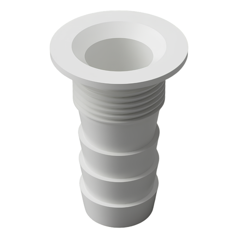 Marine East 6216W Boat Marine High Impact Nylon 5/8" White Flush Impact Drain