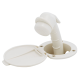 Ambassador Marine 137-0000-WH Recessed Transom Shower with Small Sprayer & Lid
