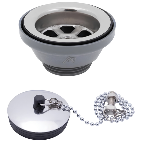 Ambassador Marine S00-0104-UP-R Ultra Mirror Stainless Steel 1-1/4" Straight Sink Drain