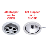 Ambassador Marine S00-0104-UP-R Ultra Mirror Stainless Steel 1-1/4" Straight Sink Drain