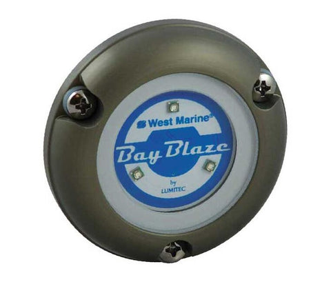 West Marine 12668273 W01094 Bayblaze Boat 12V 3" Blue LED Underwater Light