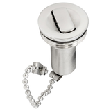 Whitecap 6961CBLUE Bluewater Stainless Steel Universal 1-1/2" Deck Fill Push-Up Cap 6961C