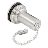 Whitecap 6961CBLUE Bluewater Stainless Steel Universal 1-1/2" Deck Fill Push-Up Cap 6961C