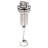 Whitecap 6961CBLUE Bluewater Stainless Steel Universal 1-1/2" Deck Fill Push-Up Cap 6961C