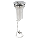 Whitecap 6961CBLUE Bluewater Stainless Steel Universal 1-1/2" Deck Fill Push-Up Cap 6961C