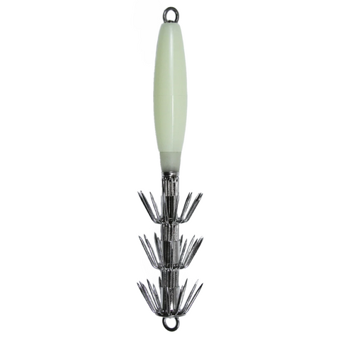 AHI SABIKI SJ-160-3 Hard Body Glow-In-The-Dark 3-Hook Squid Fishing Jig