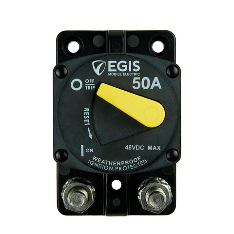 Egis 4704-050 Marine 187 Series Surface Mount Type III 50A Waterproof Circuit Breaker Blue Sea 7139 Bussmann 187050F CB187F-50