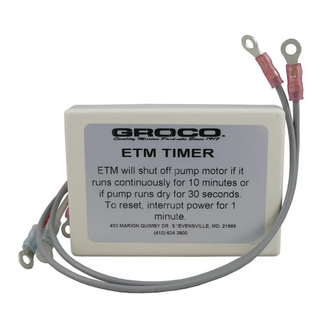 Groco ETM-D Boat Marine Junior and WSC DC Pump Timer Control Module ETM-12V