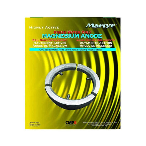 Volvo Penta 3858399 Saildrive 3-Piece Folding Prop Magnesium Anode Martyr CM3858399KITM